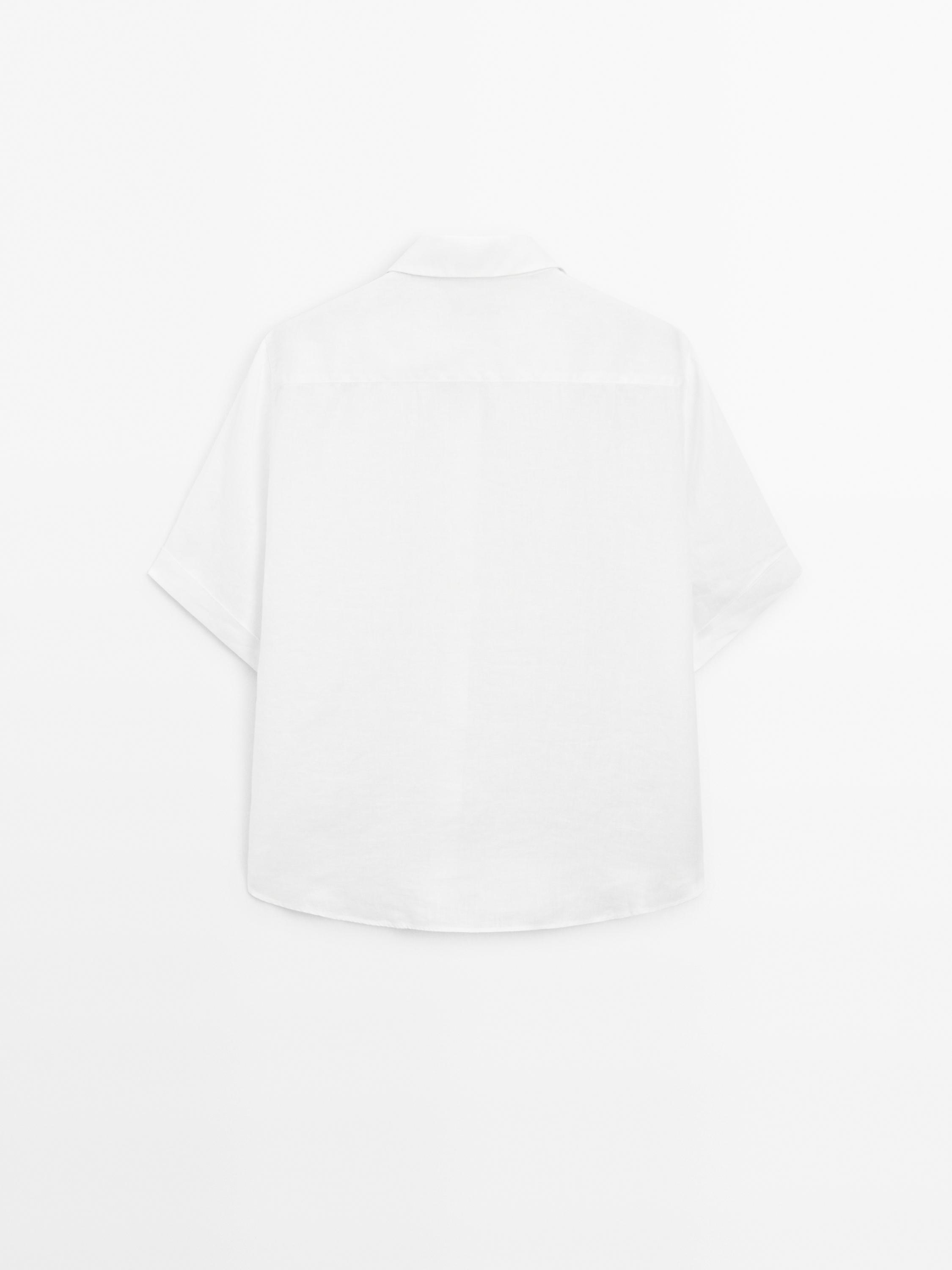 100% linen short sleeve shirt